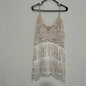 Lace fringe dress